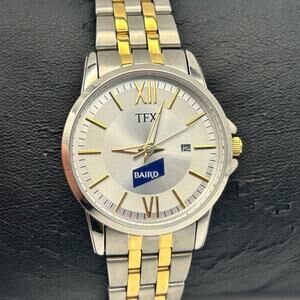 TFX by Bulova Baird Two Tone Stainless Steel Men’s Watch Working New Battery